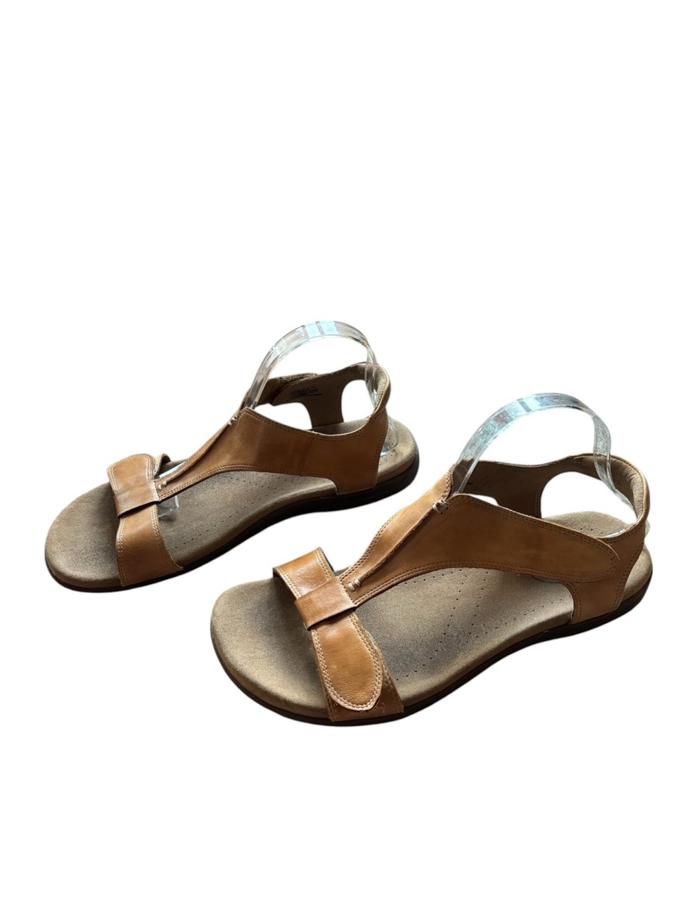 Taos The Show Sandals Caramel Brown T-Strap Slingback Comfort travel beach 11W